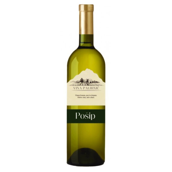 Autotona bijela sorta Palihnić Pelješki Vinogradar Kvalitetno bijelo vino Pošip od istoimene sorte proizvedeno na poluotoku Pelješcu Karakterizira ga specifičan floralan miris, puno tijelo i relativno visok postotak alkohola Pije se rashlađeno Dobro pristaje uz jela od bijele ribe i bijelog mesa Naruči online dostavu vina Pošip
